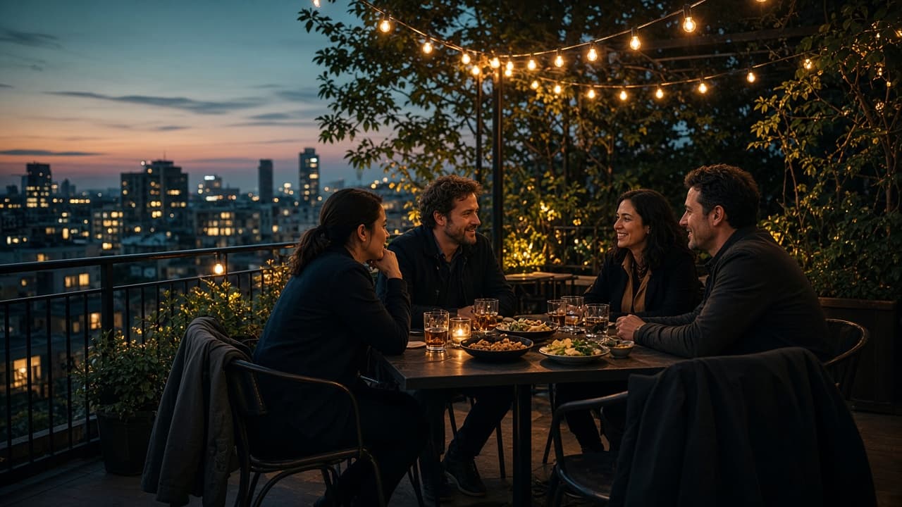 Colleagues at an after-work terrace